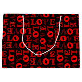 Sac cadeau Red & Black LOVE (Devant)