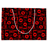 Sac cadeau Red & Black LOVE (Dos)