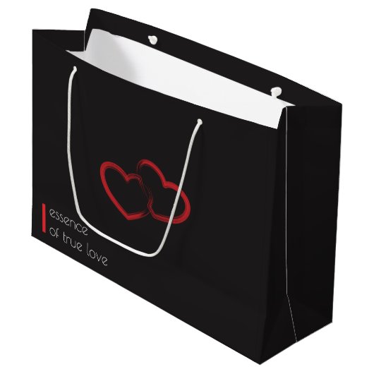 Sac cadeau Red Double Coeur (Devant Angle)