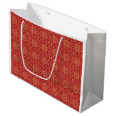 Sac cadeau Red & Gold Arabesque (Devant Angle)