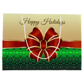 Sac cadeau Red Ribbon Gold Holiday (Dos)