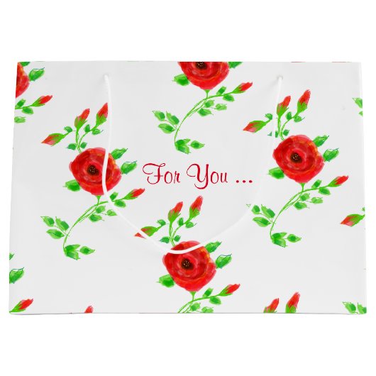 Sac cadeau Red Rose (Devant)