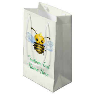 Sac cadeau Reine Abeille Mignonne avec Nom Texte P
