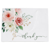 Sac cadeau remerciement Rose Aquarelle Rose (Devant)