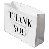 Sac Cadeau Remerciement Typographie Moderne Gras (Dos Angle)