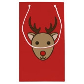 Sac Cadeau Renne de Noël Rouge (Dos)