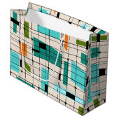 Sac cadeau Retro Grid & Starbursts (Devant Angle)