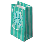 Sac cadeau Retro Holiday Aqua Bow (Devant Angle)
