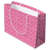 Sac cadeau Retro Pink Trellis (Dos Angle)