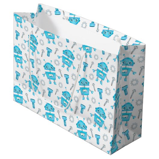 Sac cadeau robot mignon (Devant Angle)