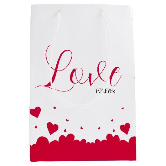 Sac cadeau Romance Red Hearts (Devant)