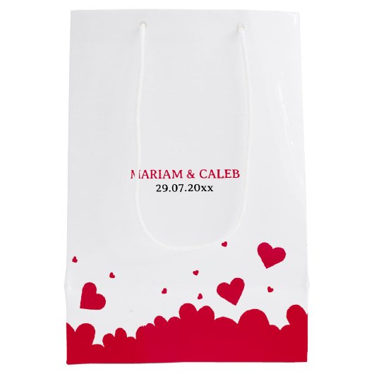 Sac cadeau Romance Red Hearts (Dos)