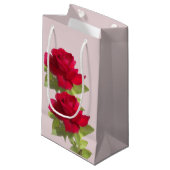 Sac cadeau rose à fleurs d'aquarelle (Devant Angle)