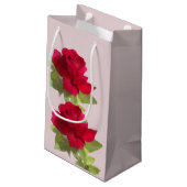 Sac cadeau rose à fleurs d'aquarelle (Dos Angle)