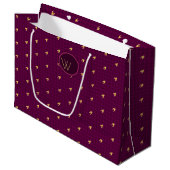 Sac cadeau rose avec or Accent Houndstooth (Devant Angle)