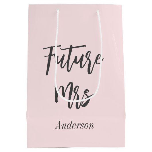 Sac cadeau rose blush pour future Mme pour enterre (Dos)