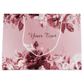 Sac cadeau rose floral (Devant)