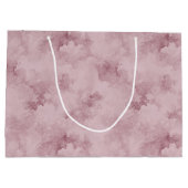 Sac cadeau rose grande taille à fond texturé (Dos)