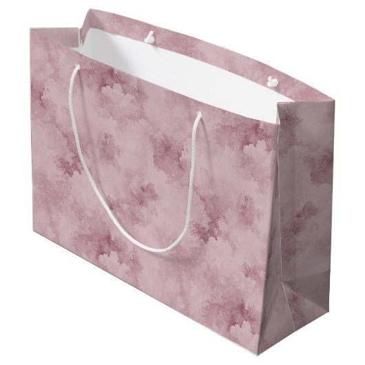 Sac cadeau rose grande taille à fond texturé (Dos Angle)