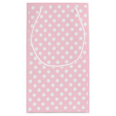 Sac cadeau rose pastel à pois (Dos)
