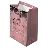 Sac cadeau Rose Quinceanera rose moyen (Devant Angle)