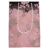 Sac cadeau Rose Quinceanera rose moyen (Dos)