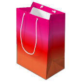 Sac cadeau rose, rouge et orange Gradient (Devant Angle)