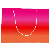 Sac cadeau rose, rouge et orange Gradient (Dos)