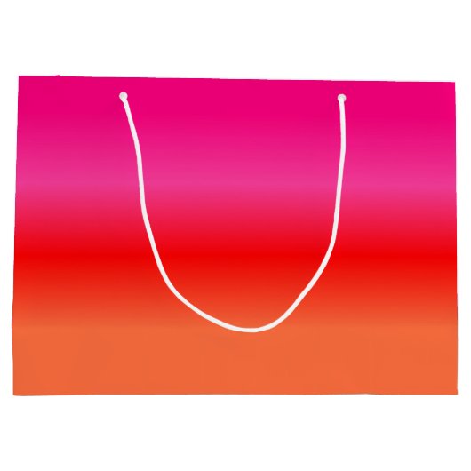 Sac cadeau rose, rouge et orange Gradient (Dos)