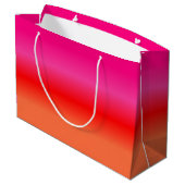 Sac cadeau rose, rouge et orange Gradient (Dos Angle)