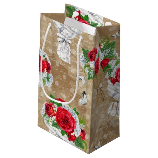 Sac cadeau Rose rustique (Dos Angle)