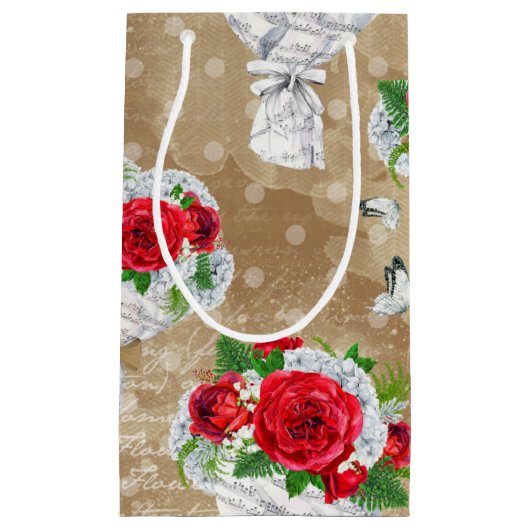 Sac cadeau Rose rustique (Devant)