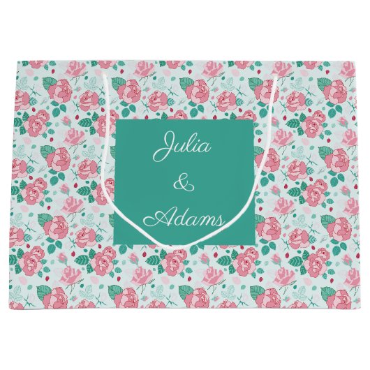 Sac cadeau Rose vert (Devant)