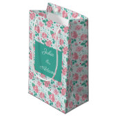 Sac cadeau Rose vert (Devant Angle)