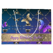 Sac cadeau Roses et papillons (Dos)