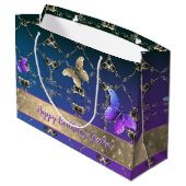 Sac cadeau Roses et papillons (Dos Angle)