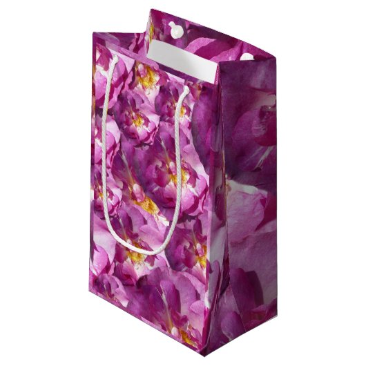 Sac cadeau Roses roses (Devant Angle)