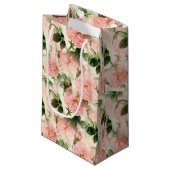 Sac cadeau Roses roses (Devant Angle)