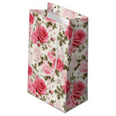 Sac cadeau Roses roses (Dos Angle)