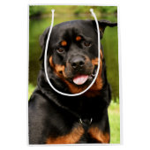 Sac cadeau Rottweiler moyen heureux (Devant)