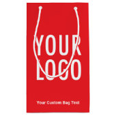 Sac Cadeau Rouge 8.5 pouces Logo d'entreprise pers (Dos)