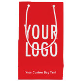 Sac Cadeau Rouge 8.5 pouces Logo d'entreprise pers (Devant)