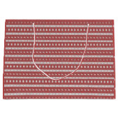 Sac cadeau rouge chic de Noël laid (Devant)