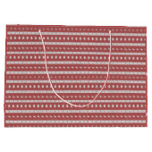 Sac cadeau rouge chic de Noël laid (Dos)