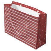 Sac cadeau rouge chic de Noël laid (Dos Angle)