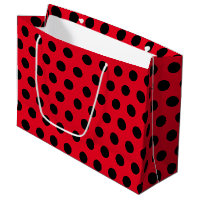 Rouge et noir Grand moyen Polka Dot Party