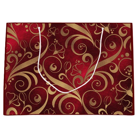 Sac cadeau rouge et or (Devant)