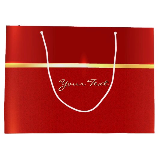 Sac Cadeau Rouge Simple (Dos)