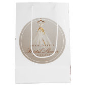 Sac cadeau Rustique Floral Fête des mariées (Dos)