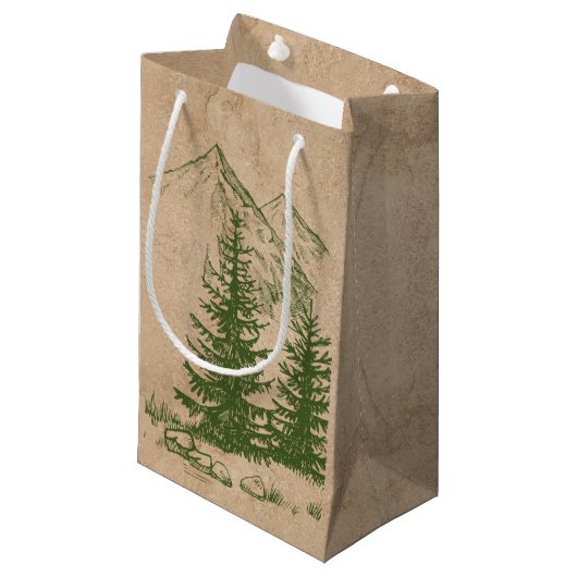 Sac cadeau Rustique Pittoresque Mountain mariage (Devant Angle)